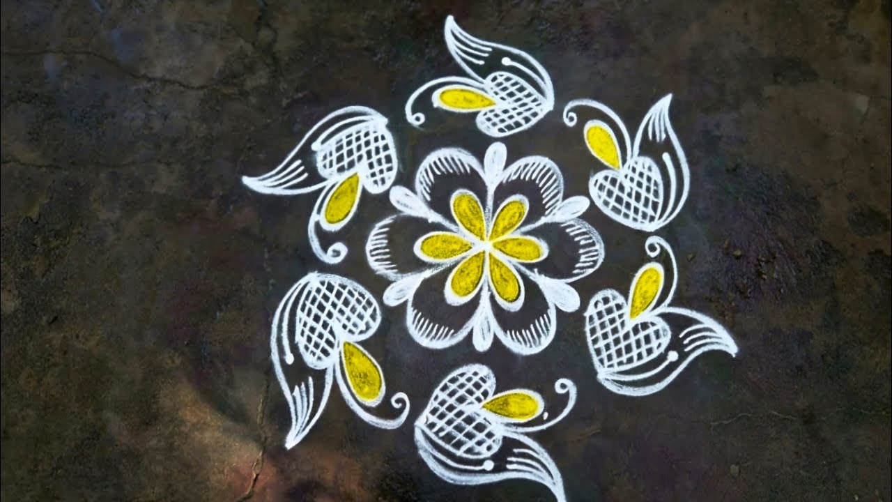 #Friday rangoli designs(7-4)/#valentine's day rangoli/#Beautiful rangoli 