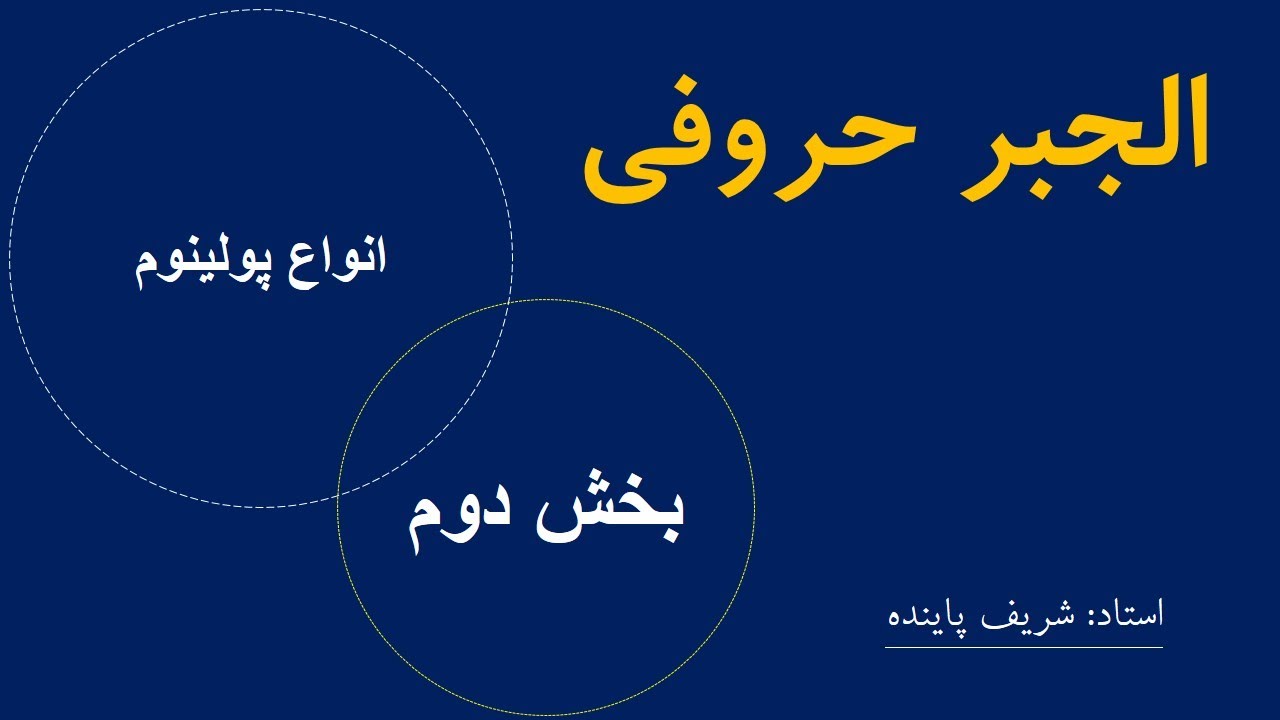 الجبر حروفی/ انواع پولینوم
