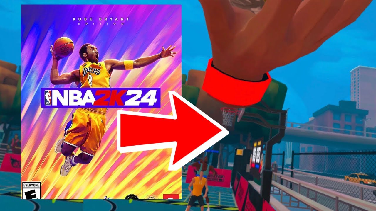 They made nba2k24 in VR | vr basketball blacktop hoops vr
