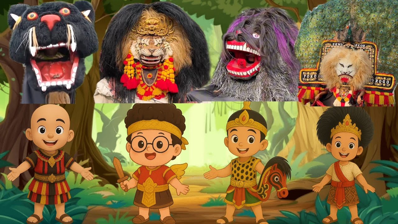 WADIDAWW BERMAIN BARONGAN DI HUTAN BERSAMA TEMAN TEMAN 