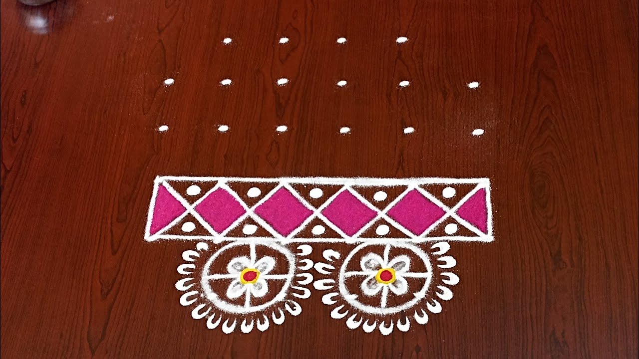 Rathasapthami special ratham rangoli with 6×4dots|ratham muggulu|chariot kolam|#Rang Kaa Rangoli