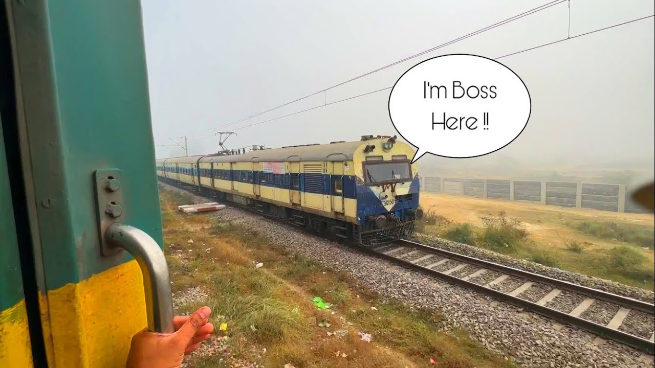 Mega Insult!!! MEMU Passenger Parallel Overtake Garibrath Express.