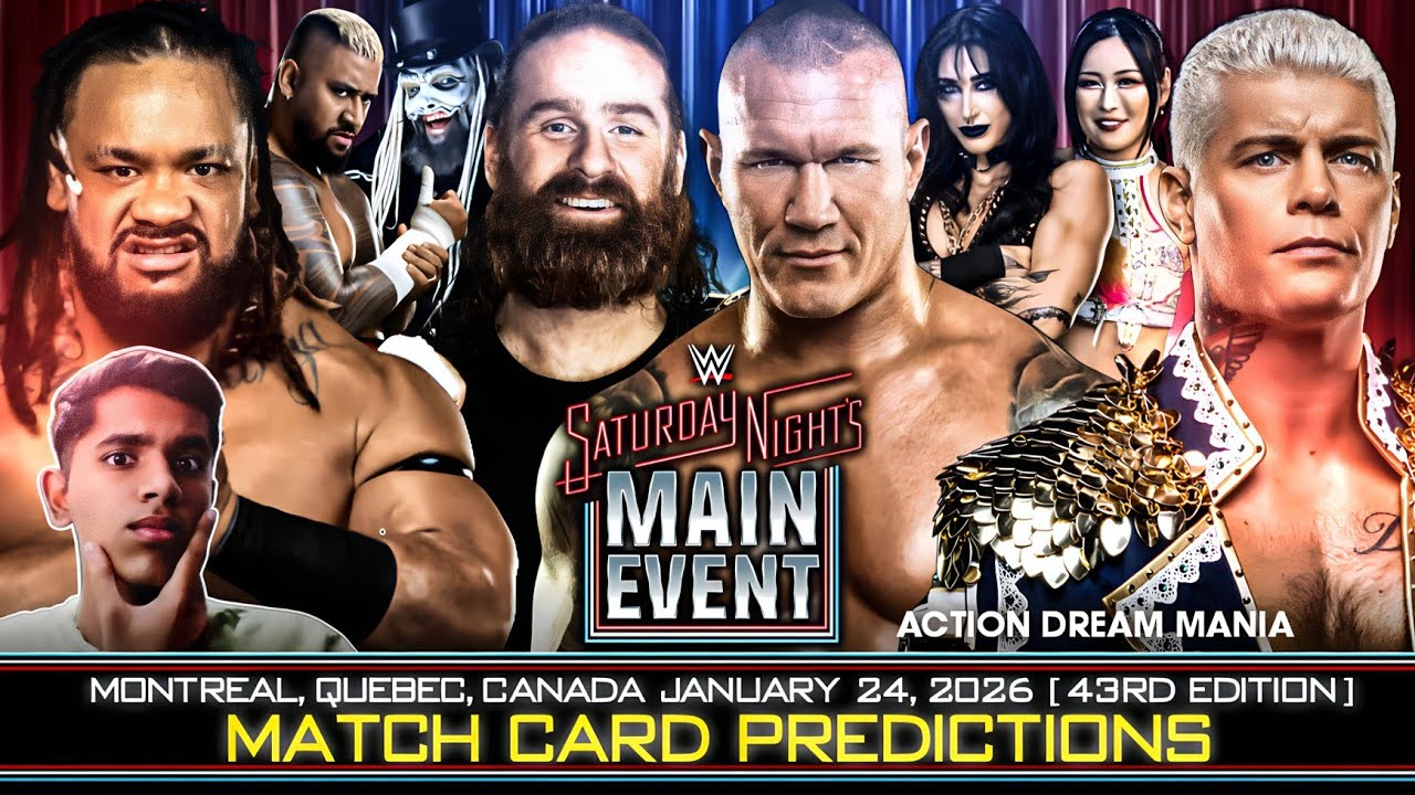 Прогнозы на матчи WWE Saturday Night's Main Event 2026 | SNME XLIII 24 января | Action Dream Mania
