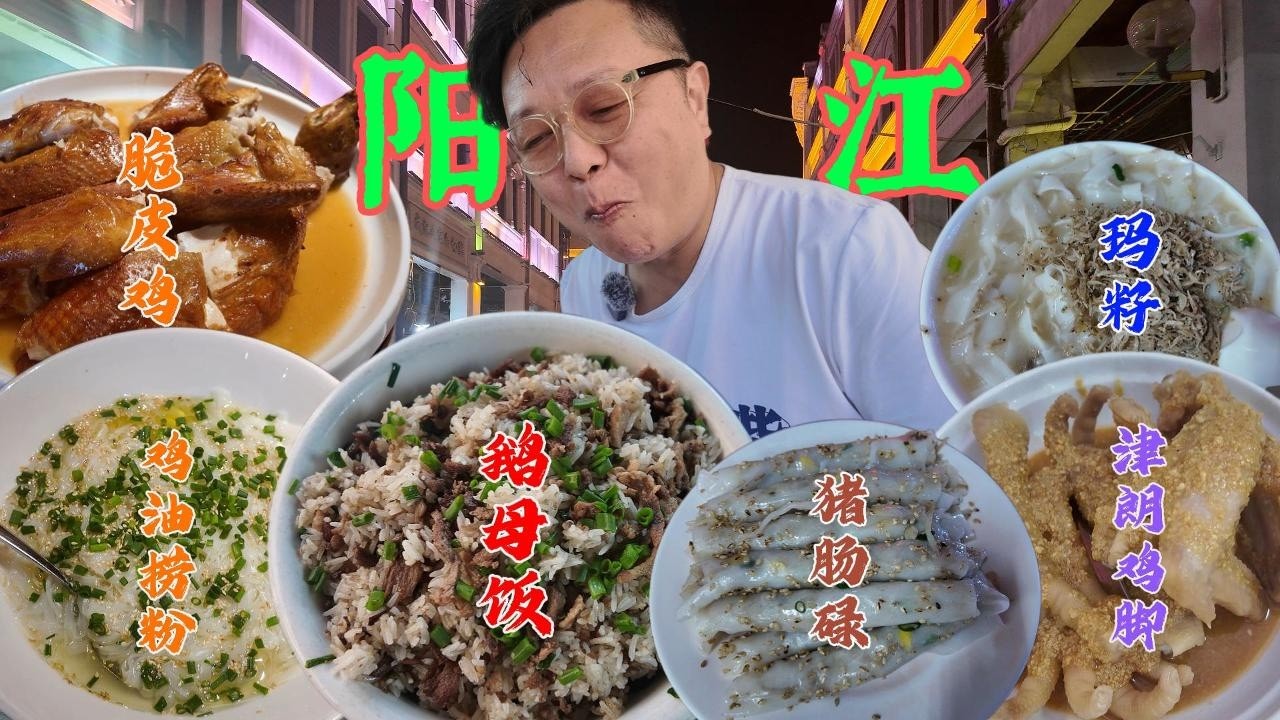 鹅乸饭、鸡油捞粉、猪肠碌、玛籽、津朗鸡脚，全是没吃过的，好吃！【阳江】