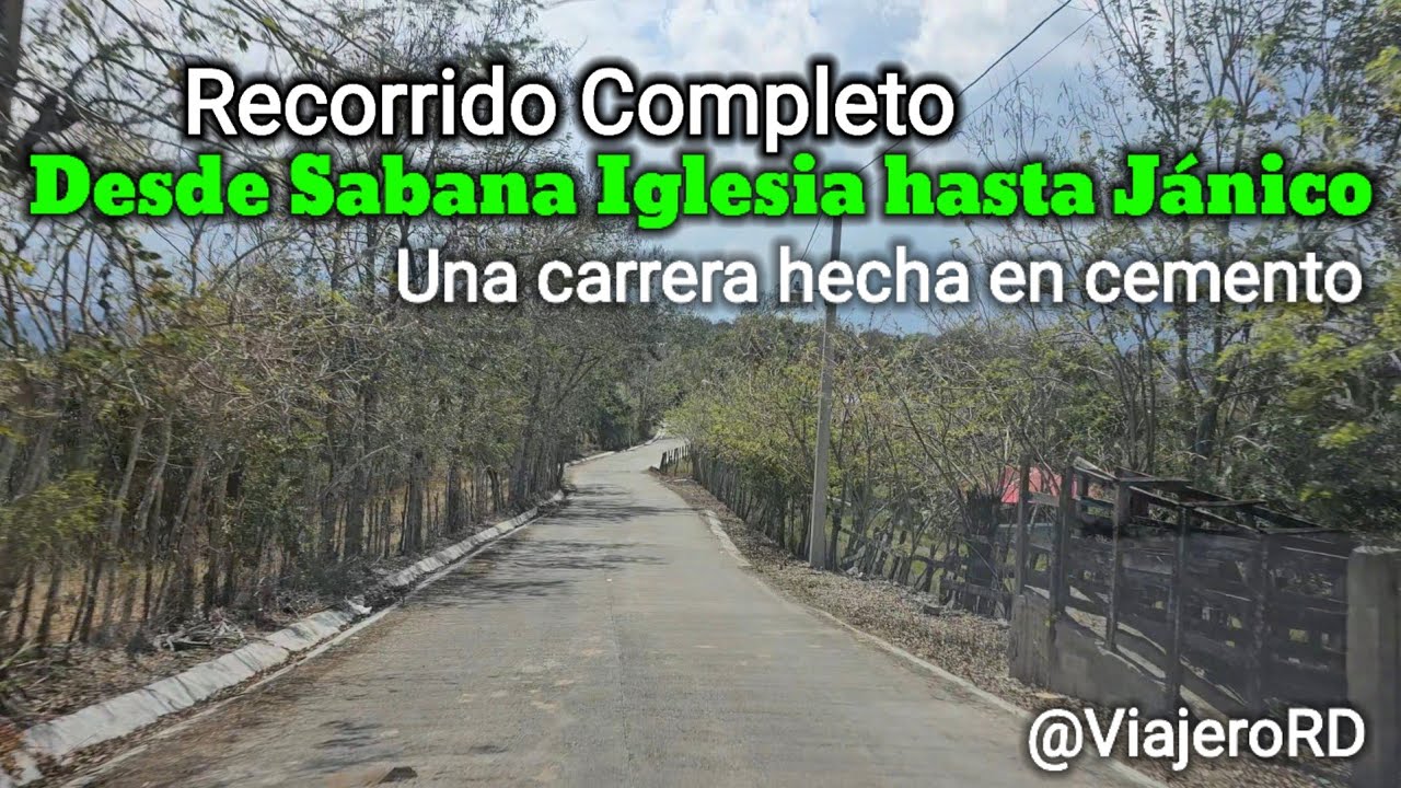 Carretera Sabana Iglesia - Jánico, una calle hecha   totalmente hecha de cemento
