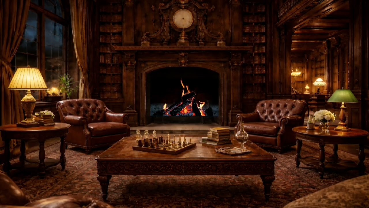 10 Minutes of a Vintage London Fireplace at Night | Relax, Unwind & Sleep