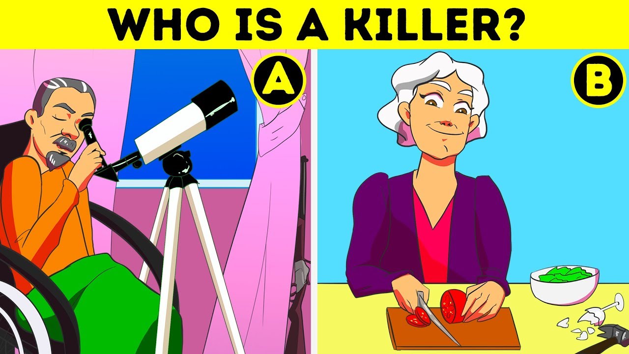 WHO IS A KILLER? 15 DETECTIVE RIDDLES AND CRIME SCENES EXPLAINED