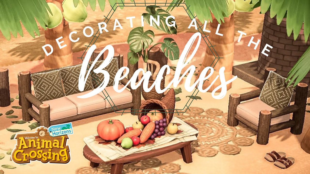 Decorating All of My Beaches in One Video &mdash; Lost Falls Speed Build // Animal Crossing: New Horizons