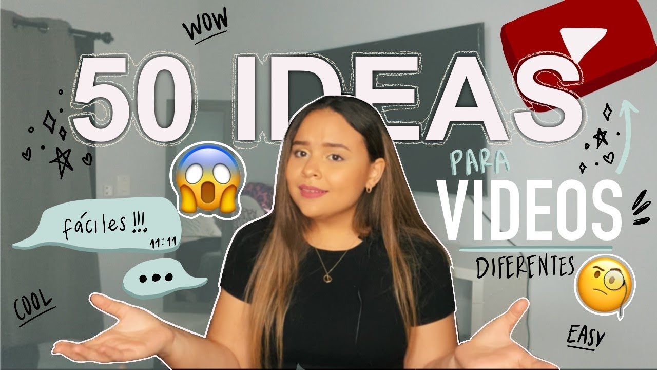 50 IDEAS para VIDEOS de  YOUTUBE  | Videos en CASA! *faciles*