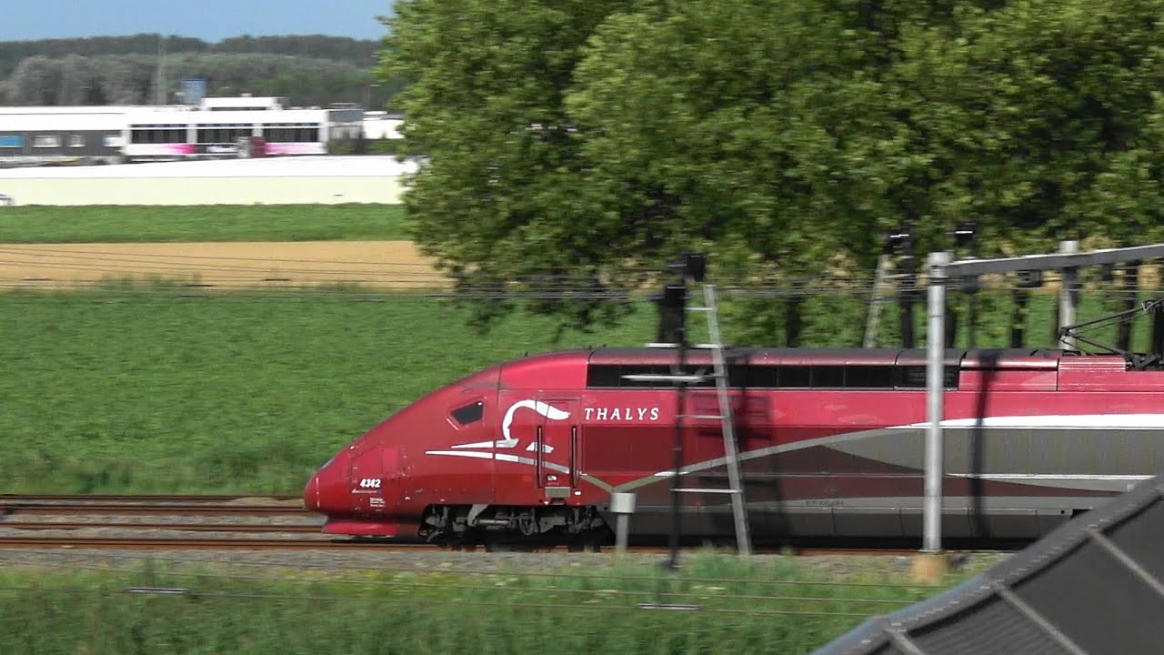 4342, TGV Thalys richting Dordrecht passeert rangeerterrein Kijfhoek, 30 JUL 2019