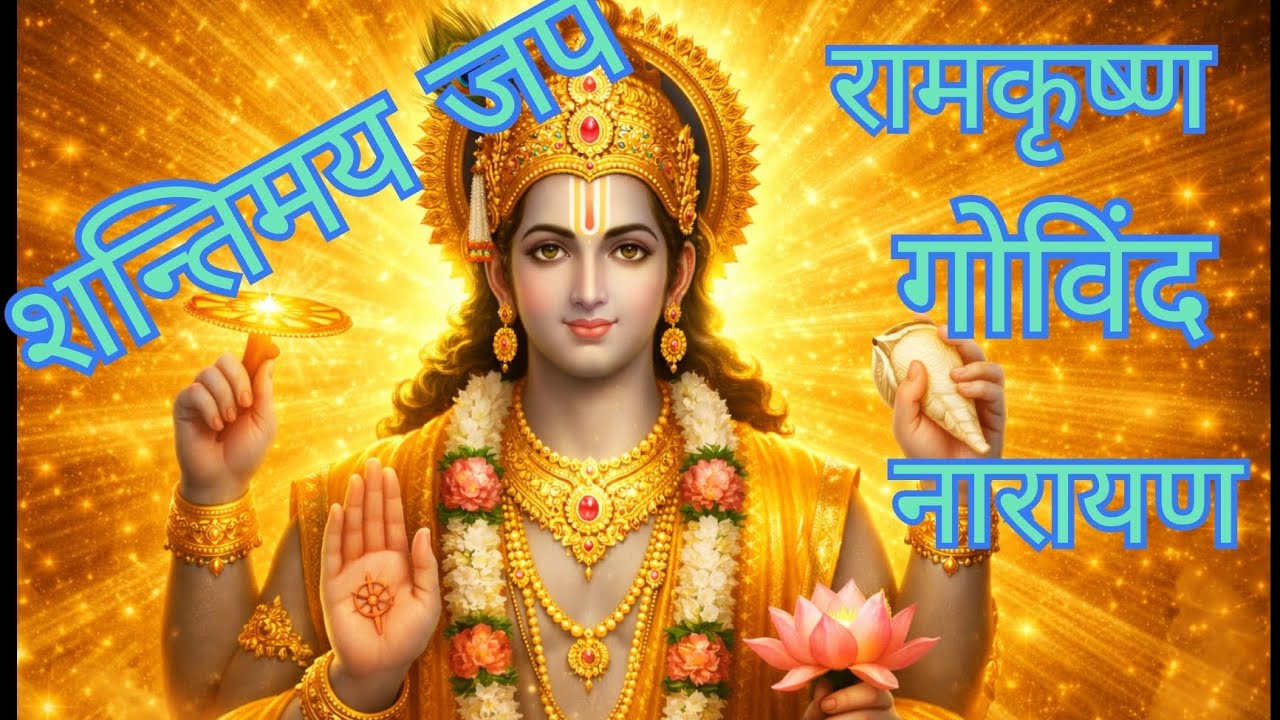 रामकृष्ण गोविंद नारायना जप | Vishnu Bhagwan Bhajan | Shanti Mantra Meditation
