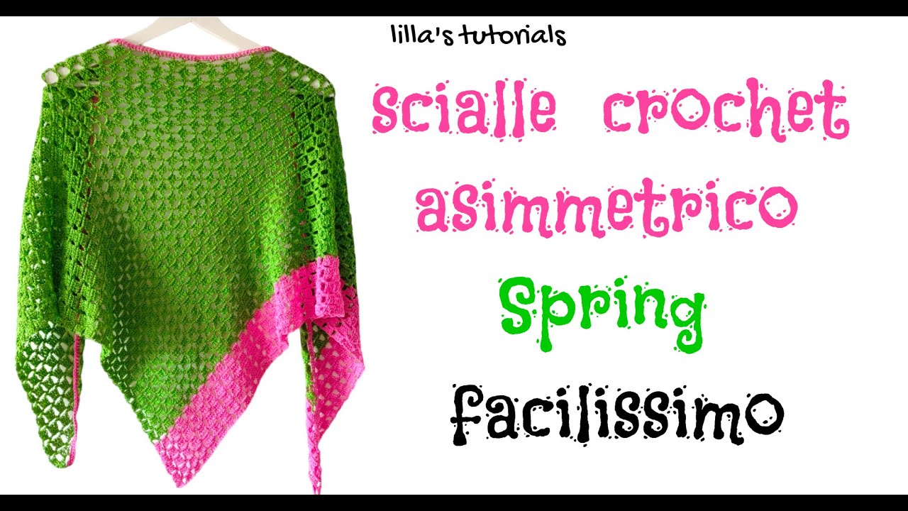 Scialle crochet asimmetrico SPRING