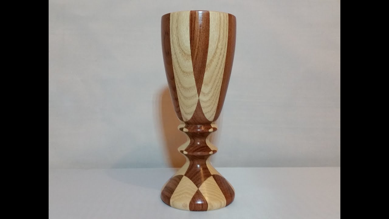 Wood turning - How to make turn segmented goblet