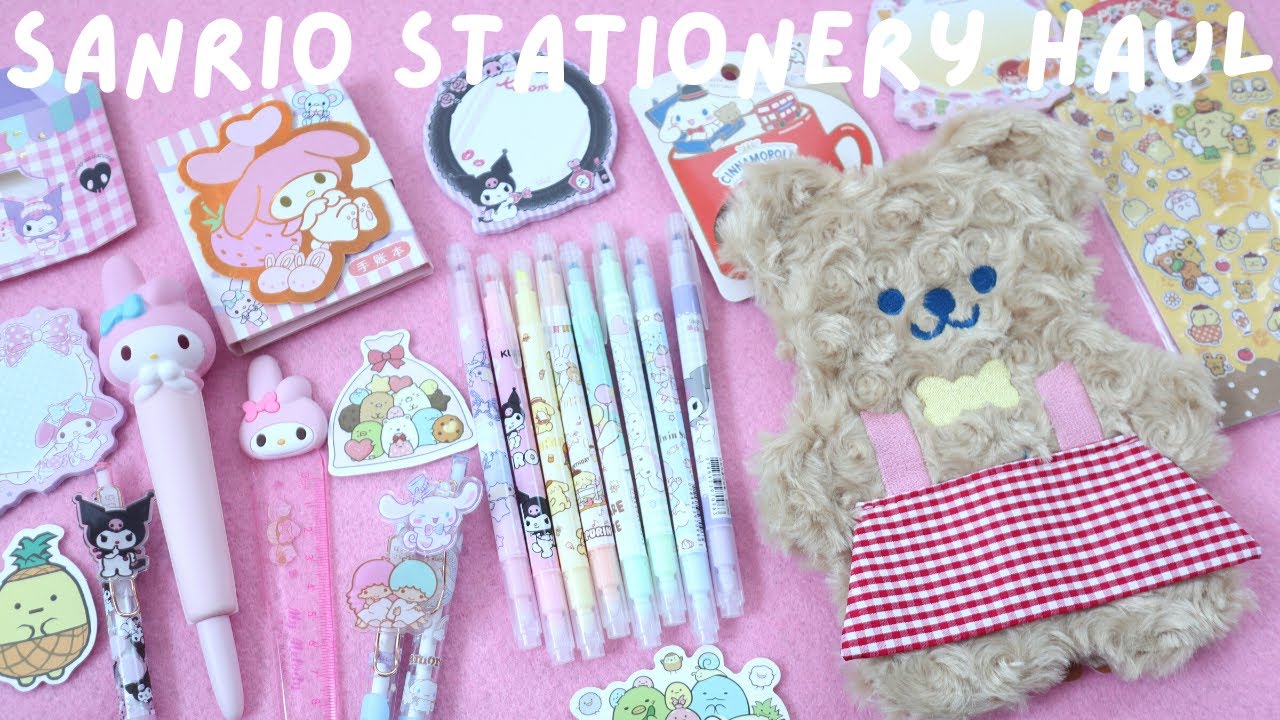 Sanrio Stationery Haul ft. Stationery Stash!  Kuromi, My Melody, Cinnamoroll, Pompompurin & more!