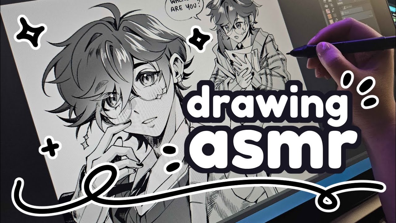 DRAWING ASMR | Digital Inking?