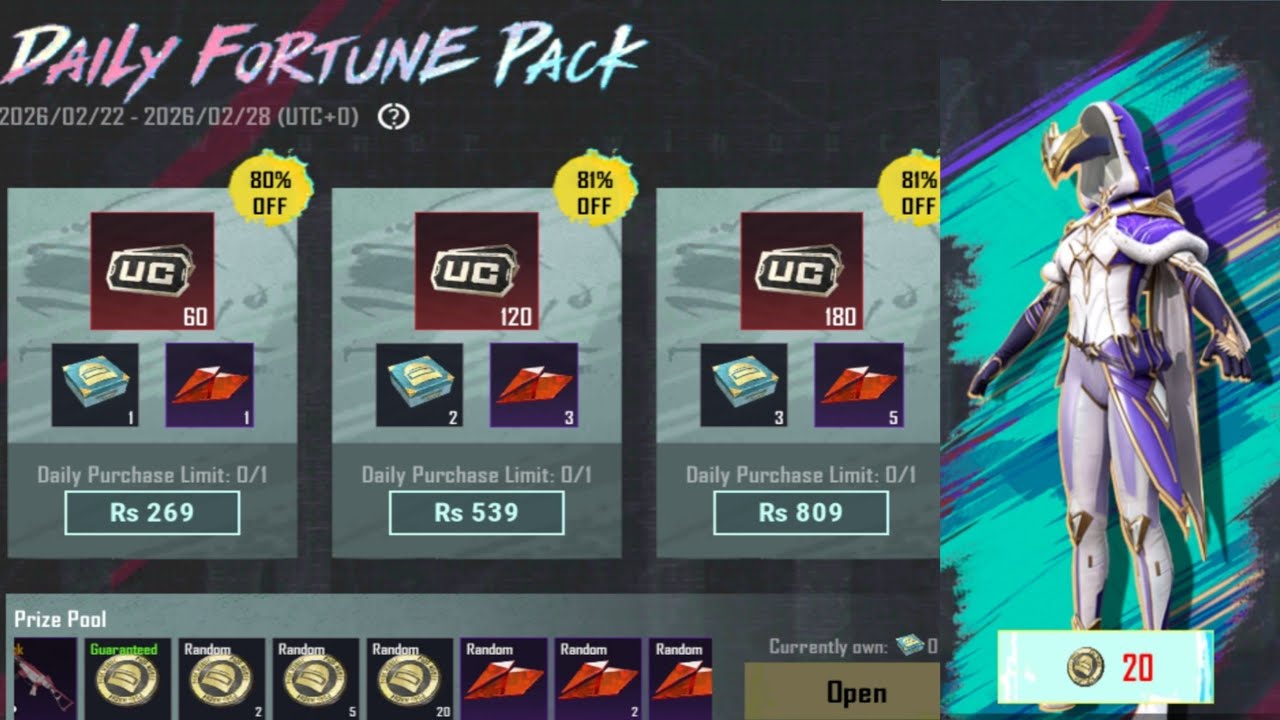 PUBG Mobile Daily Fortune Pack Event Full Guide 🔥 Easy Way to Get All Rewards!