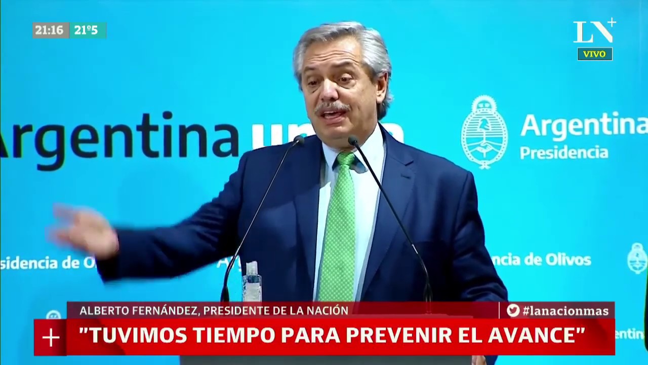 Coronavirus: conferencia de Alberto Fernández, declaró cuarentena total en Argentina