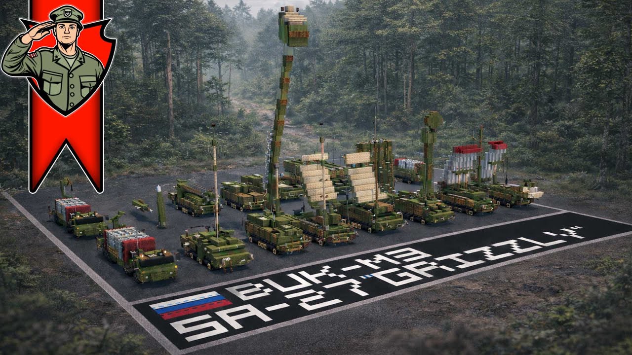 Minecraft - Демонстрация аккумуляторной батареи зенитной ракеты Бук-М3 (НАТО: SA-27 Grizzly)!