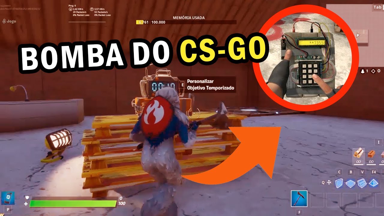 FORTNITE - COMO FAZER UMA BOMBA DO CS-GO NO MODO CRIATIVO