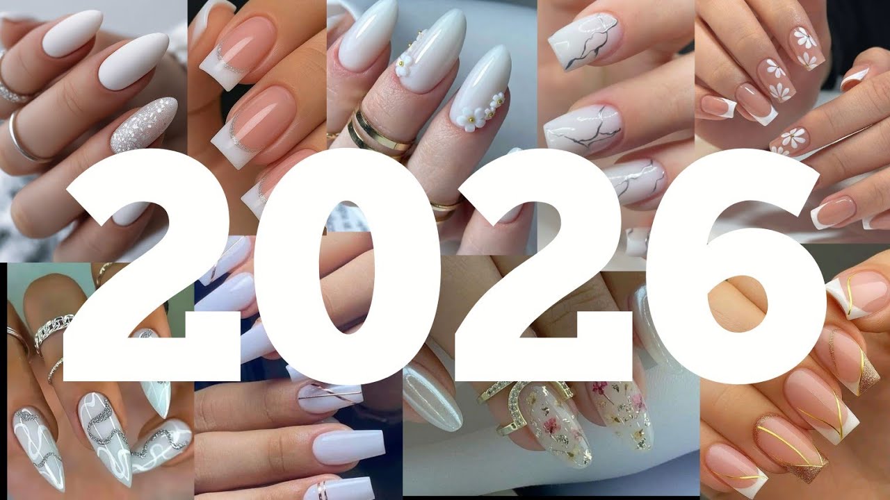 💯😍Милые и элегантные идеи дизайна ногтей в бело-розовых тонах для стильных дам | Новейшие свадебн...