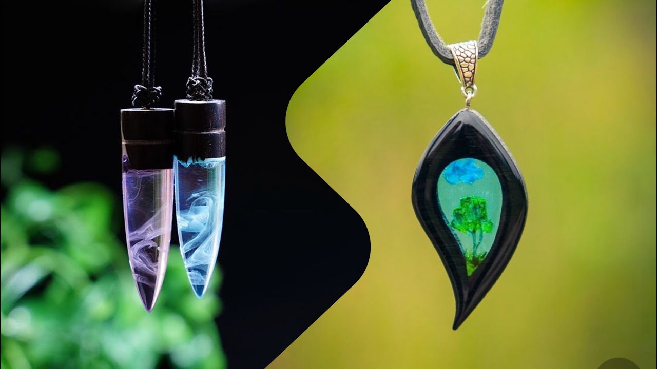 海外のウッドレジン 特集⭐︎ ‪WOOD + RESIN JEWELRY | How to Make Secret Wood Type Necklace Pendants