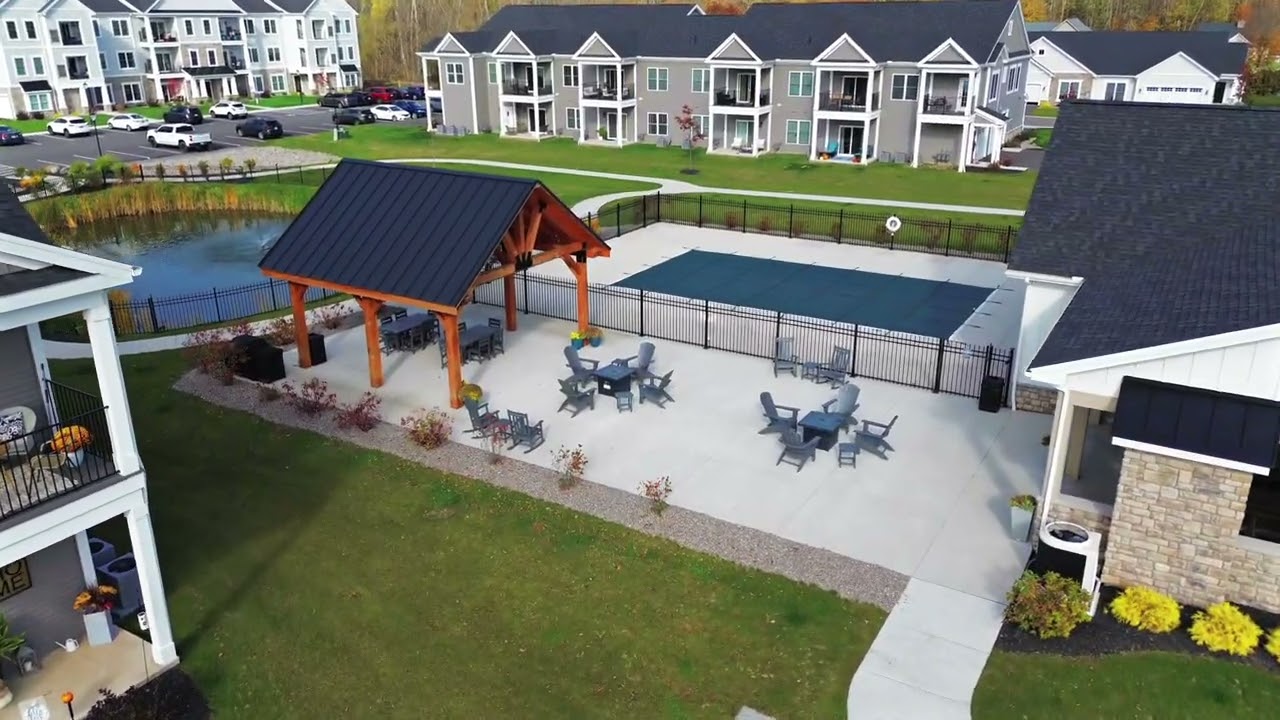 Parker Place in Fairport, Fall 2024 drone video