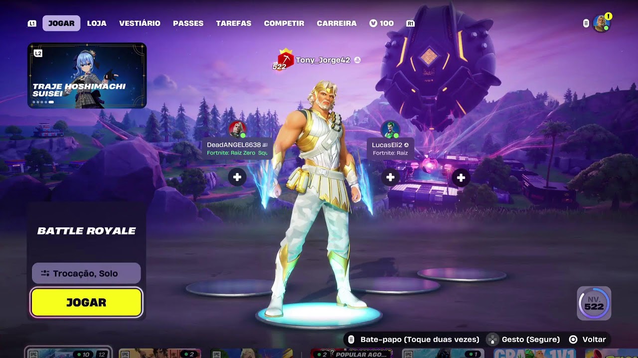 Jogando Fortnite Club