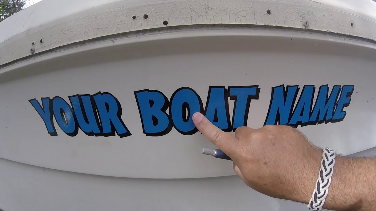 How to Apply a Boat Name Graphic Install Instructions
