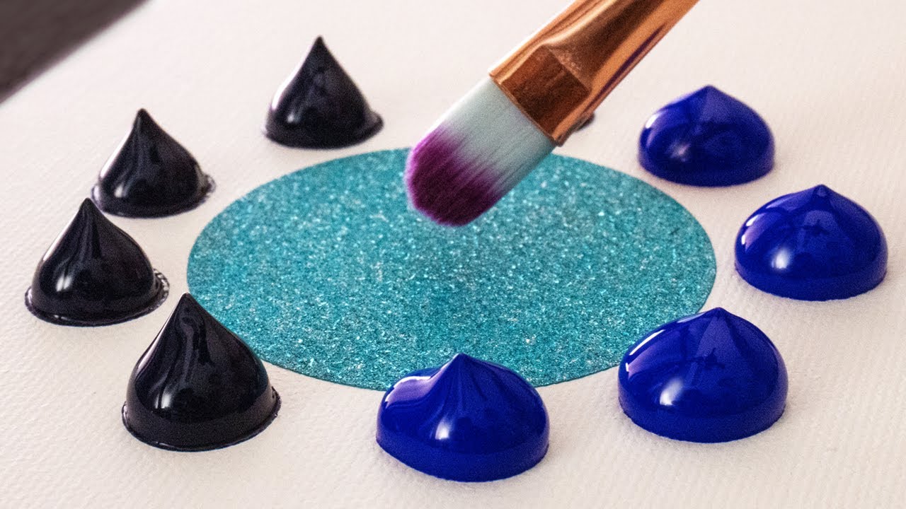 💗Романтический ночной пейзаж | Расслабляющая акриловая картина #398