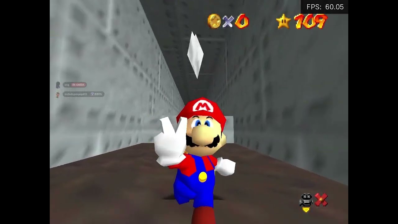 Super Mario 64 Silver Stars of Wisdom Course 11: dismal industrial basement (savestateless)