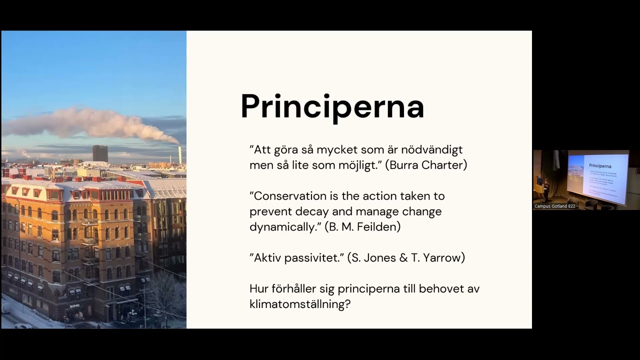 ASSURE Anna Donarelli: Bevarandets dilemma - Kulturvärden vid renovering och återbruk