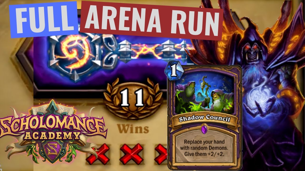 11 Win Shadow Council Warlock - Hearthstone Arena Scholomance Academy