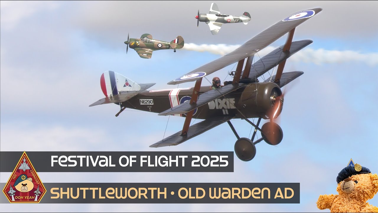 FESTIVAL OF FLIGHT 25 SPITFIRE, BLENHEIM, LYSANDER, DOUGLAS R4D • SHUTTLEWORTH OLD WARDEN 29.06.25