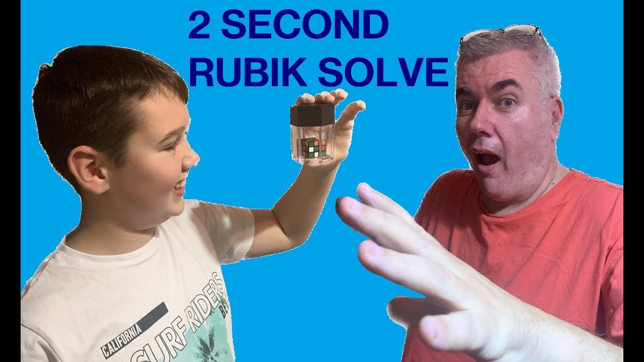 Wow!  How does he do it?  Magic - solving a Rubik's cube in a closed container&hellip;In seconds!