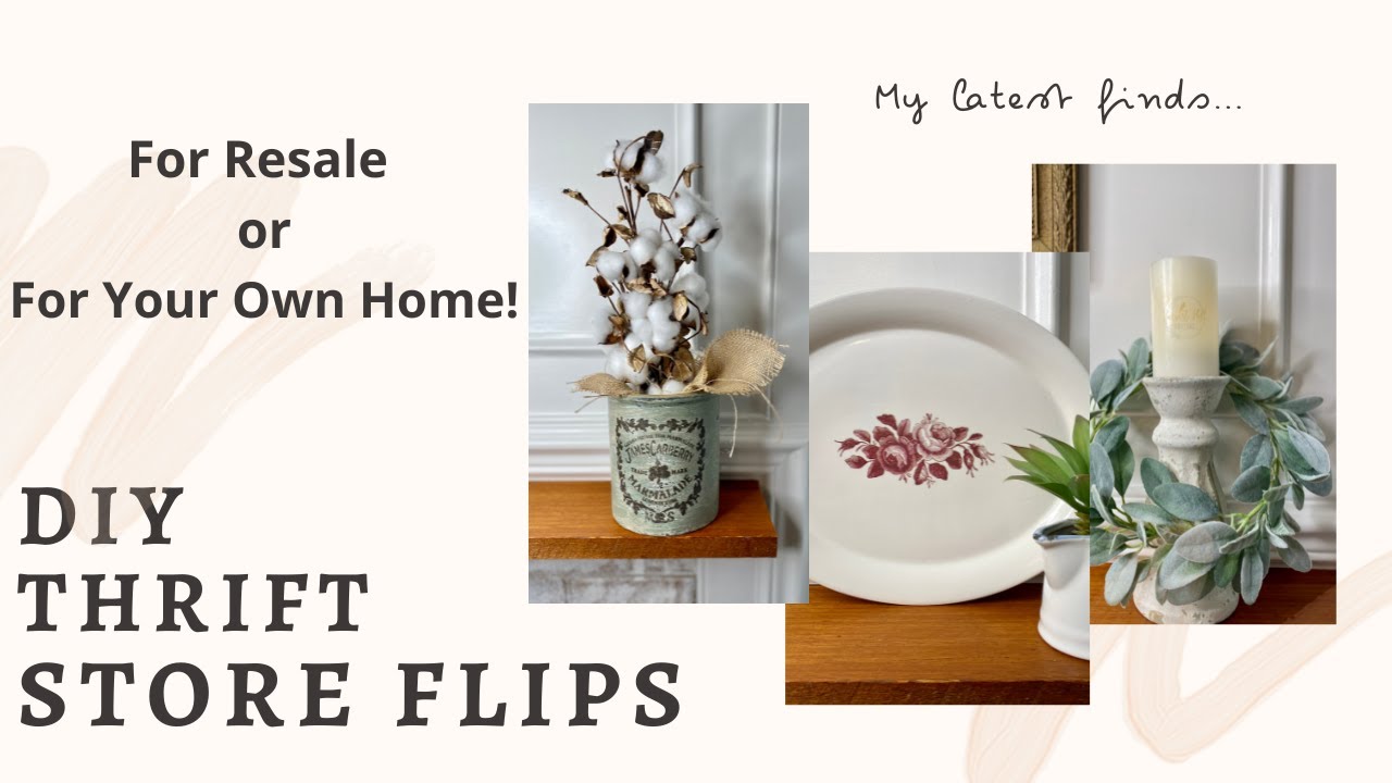 DIY Thrift Store Flips, Upcycling Thrifted Home Decor, Trash to Treasure, Hiipoo Waterslide Decals