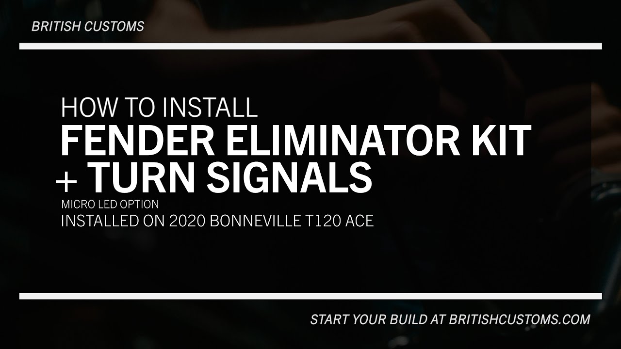 How to install Cateye Fender Eliminator Kit + Micro LED Turn Signal Kits for Bonneville T100/T120