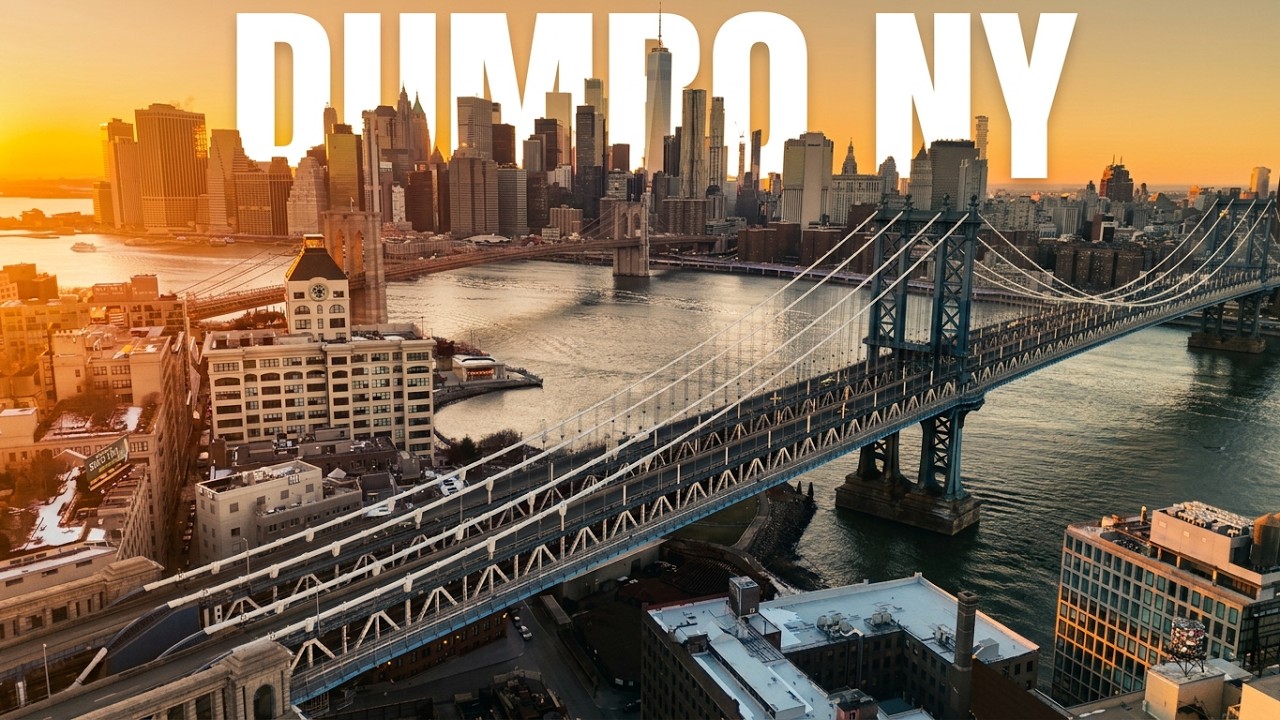 DUMBO Brooklyn Drone Tour | Manhattan Bridge, Brooklyn Bridge & NYC Skyline | 4K Aerial Cinematic