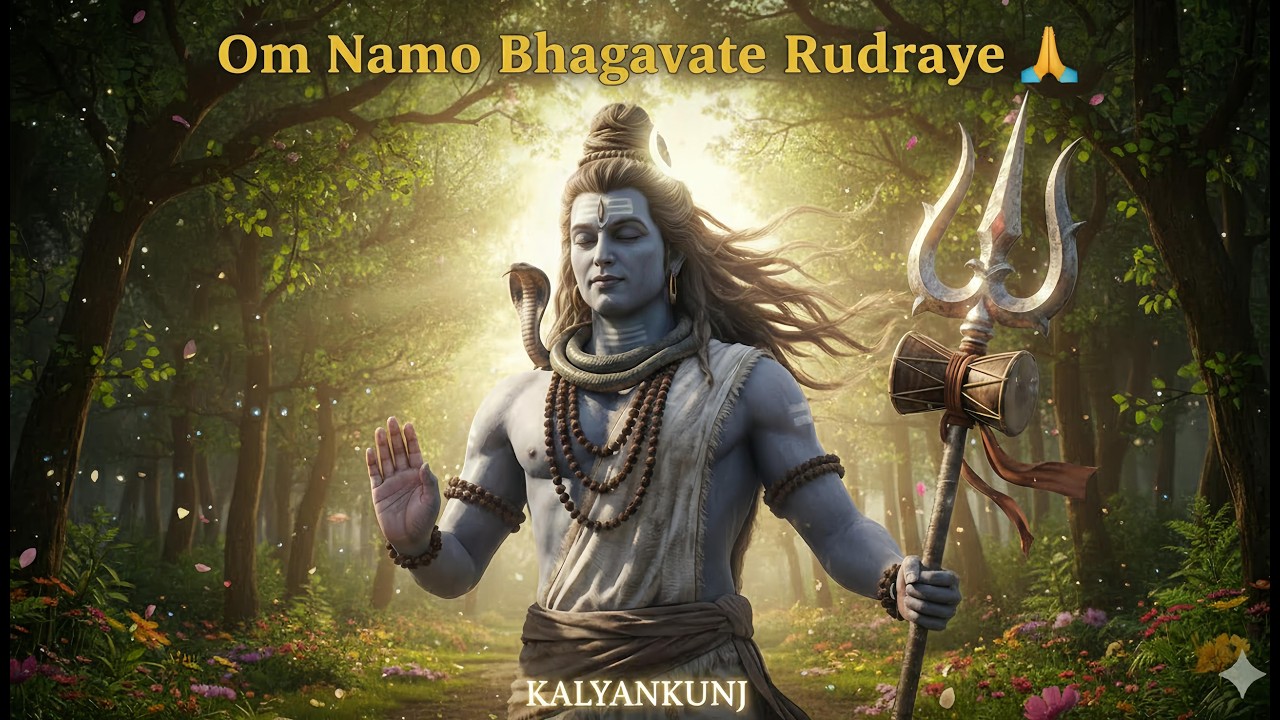 Om Namo Bhagavate Rudraye 🙏 Powerful Shiv Mantra | Removes Negative Energy | KalyanKunj Bhajan