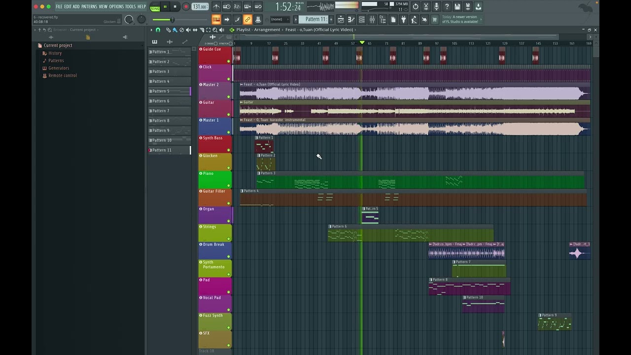 [ Sequencer ] Feast - o, Tuan (Backing Track)