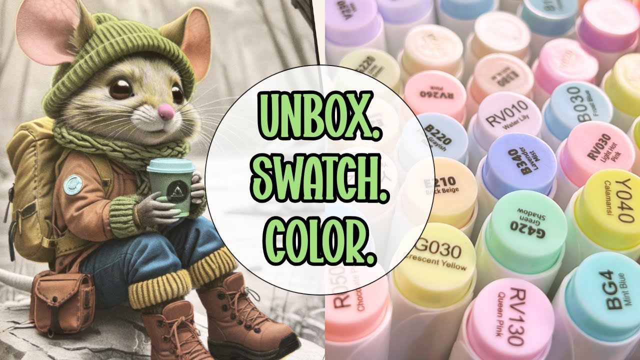 Bianyo Marker Unboxing and coloring session | ASMR (NO Talking)