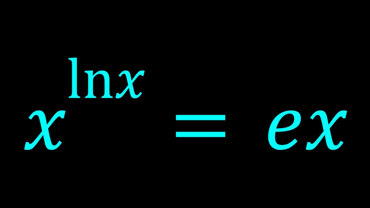 Solving x^{ln(x)}=ex