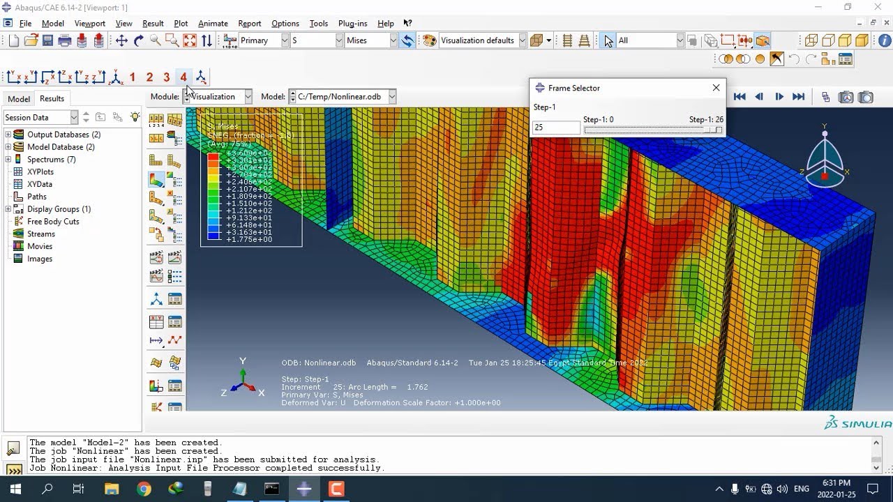Modeling of Corrugated Web Steel Girder under Shearing Forces using "ABAQUS" Software