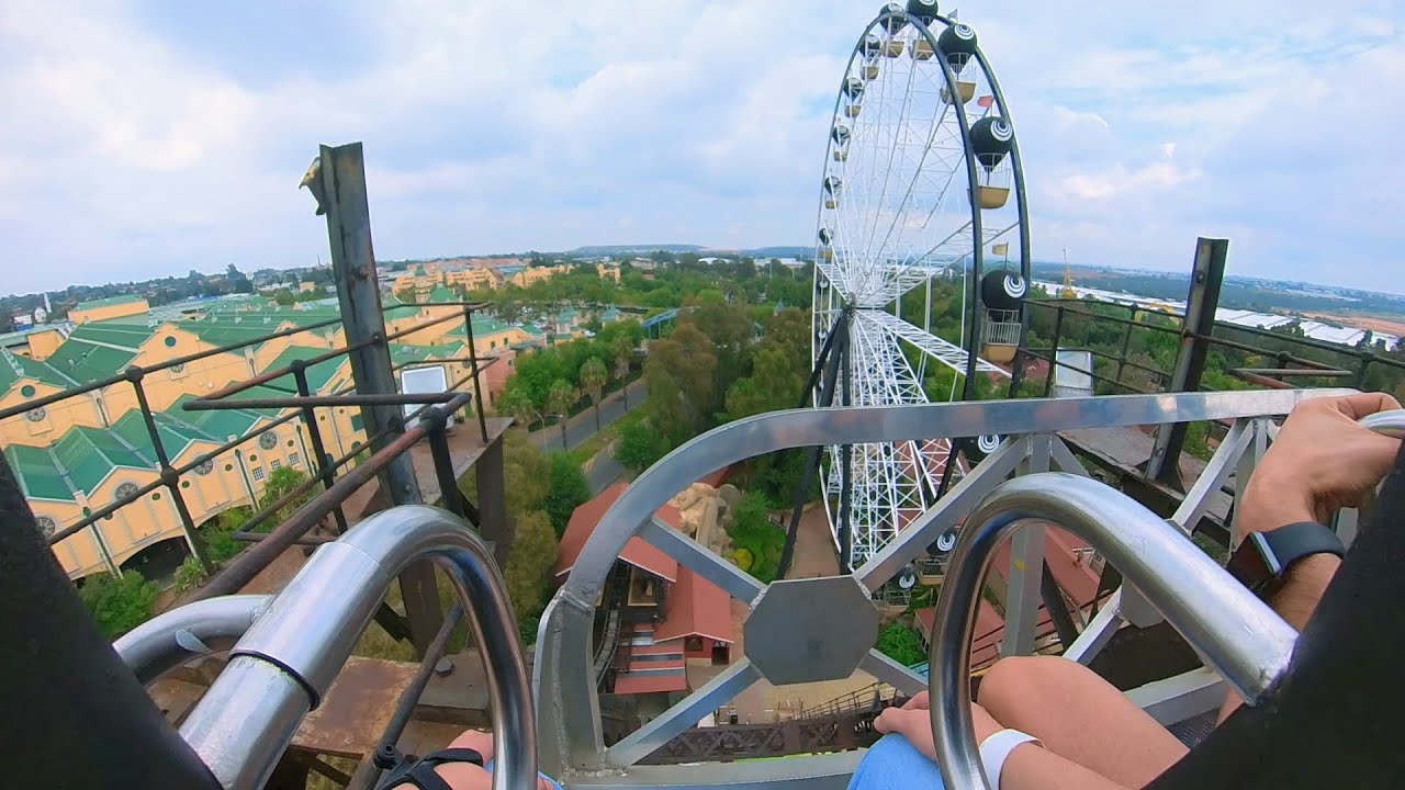 Gold Reef City Tower of TERROR roller coaster Front Row pov