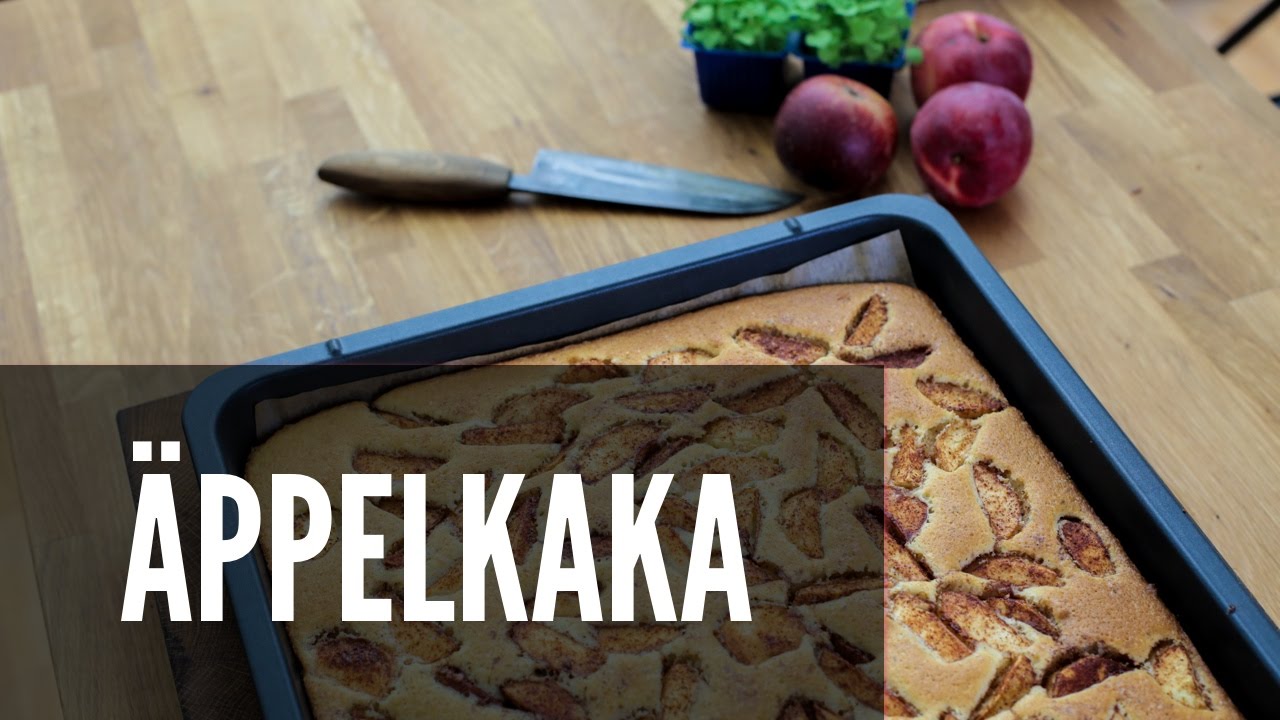 &Auml;ppelkaka med brynt sm&ouml;r