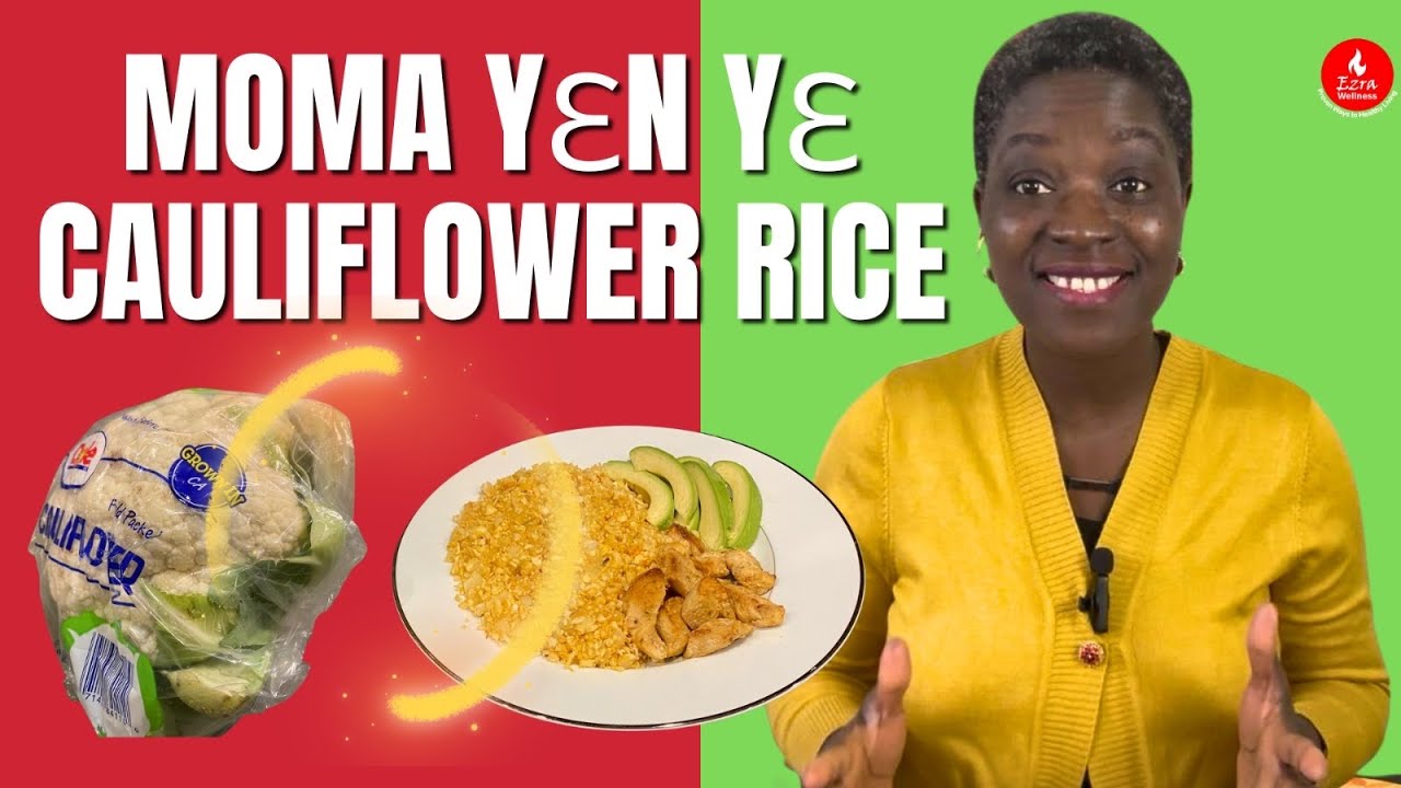 Cauliflower Rice Recipe 🍚 | Healthy Low-Carb Ghana Style Cooking for Weight Loss & Diabetes (Twi)