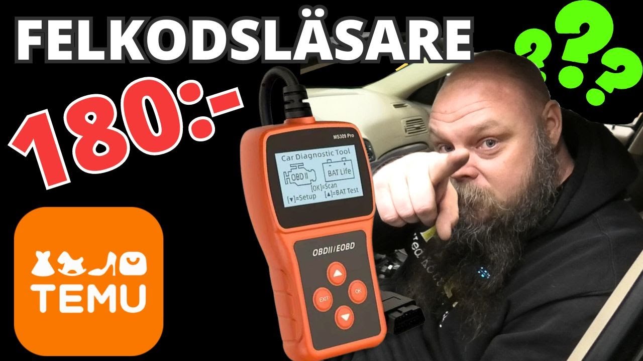 Felkodsläsare OBDII från TEMU för 180 spänn! -  Funkar den ens? (Eng Sub)