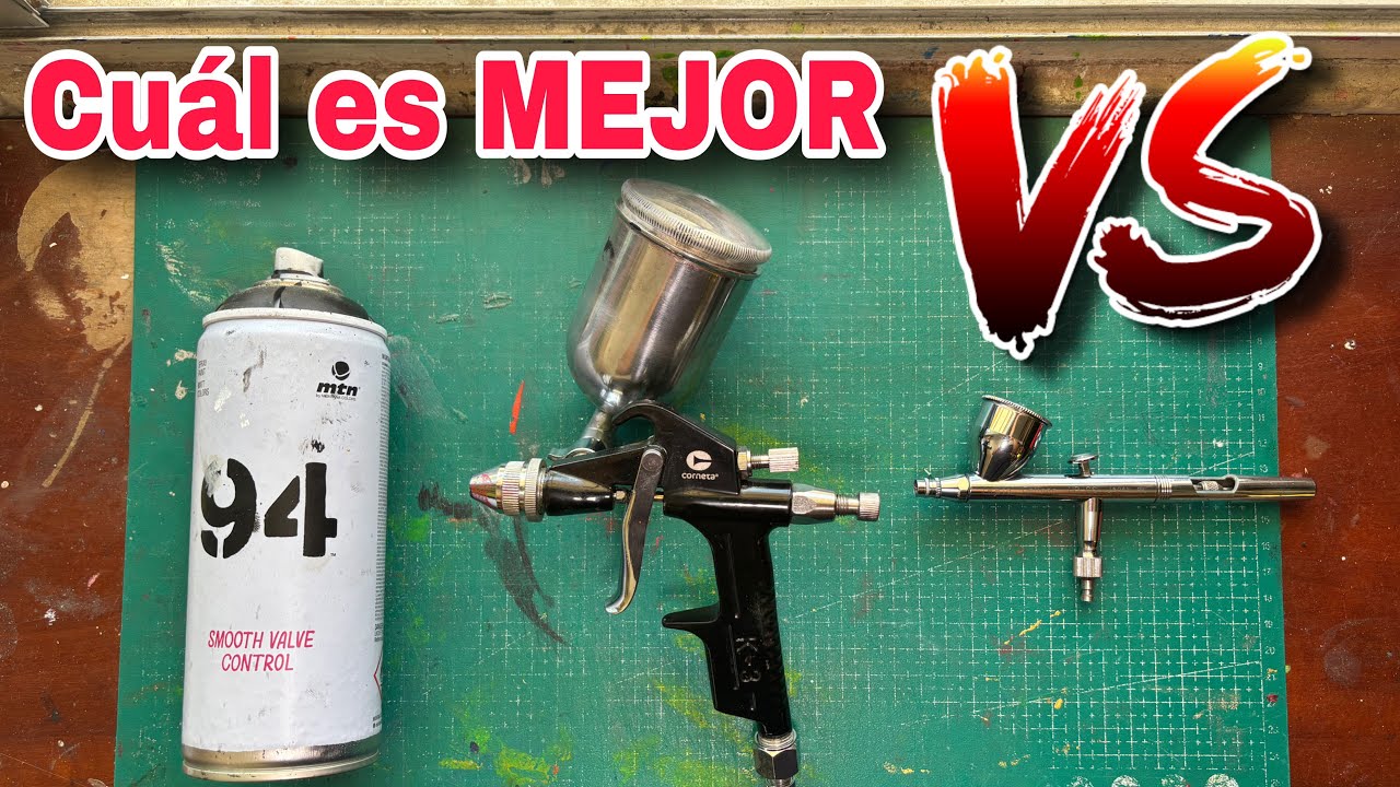 MURALES con AEROGRAFO PISTOLA K3 ￼o con los AEROSOLES cuál es la mejor opción para PINTAR 