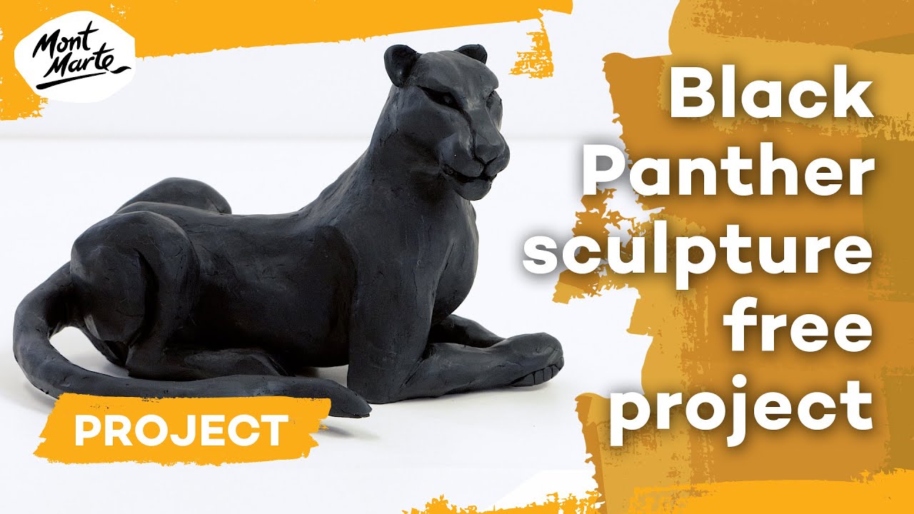 Black Panther Polymer Clay Sculpture Project