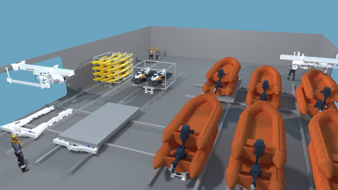 Vestdavit Mission Bay Handling System for Expeditionary Cruise Ships