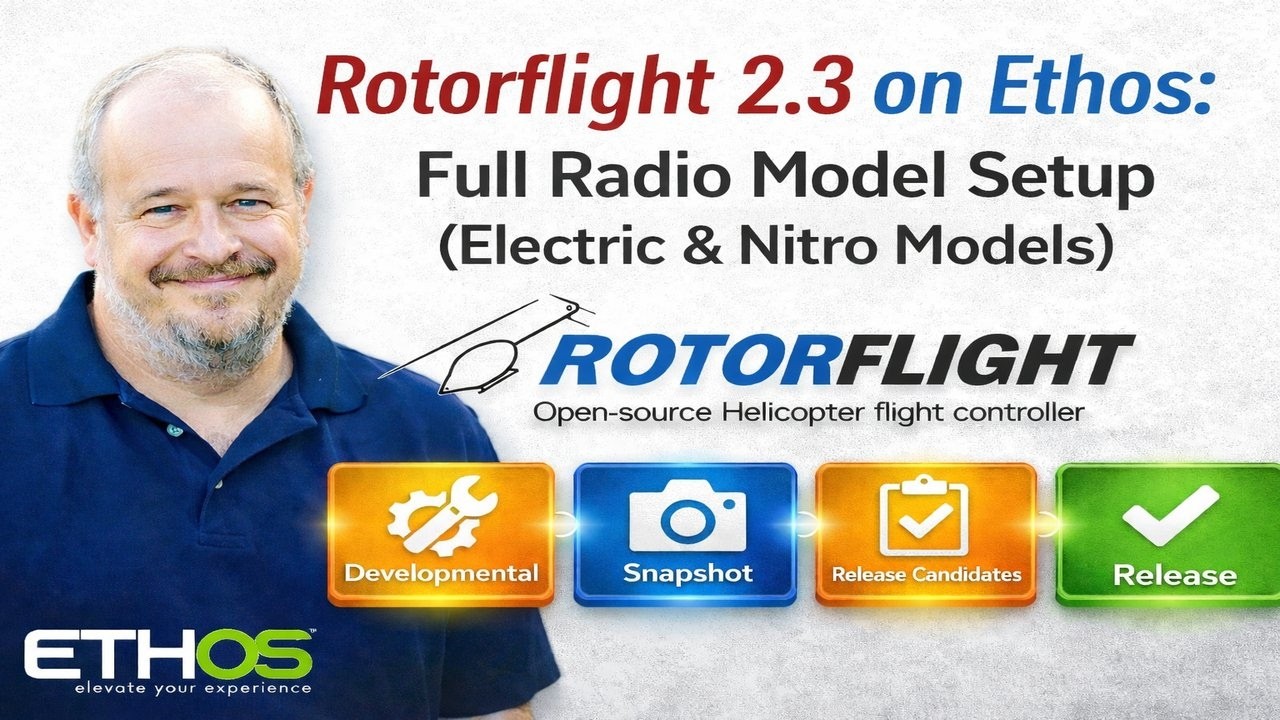 Rotorflight 2.3 Flybarless RC Helicopter Setup on Ethos | Electric & Nitro Models